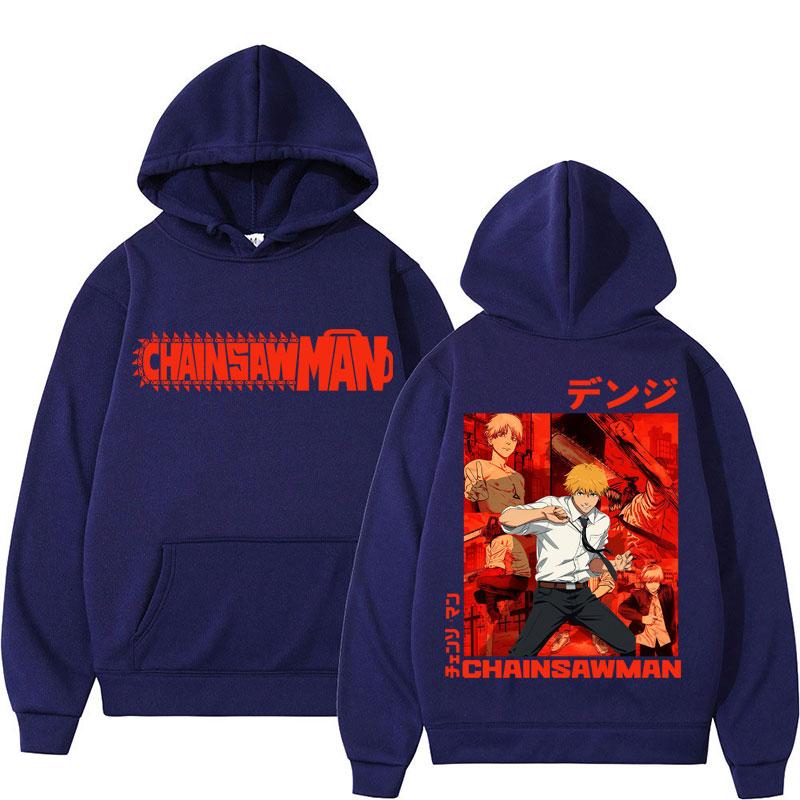 Japan Anime Chainsaw Man Graphic Hoodies Men's Fahion Cosplay Hoody Sweatshirt Oversized Fleece Casual Sportwear