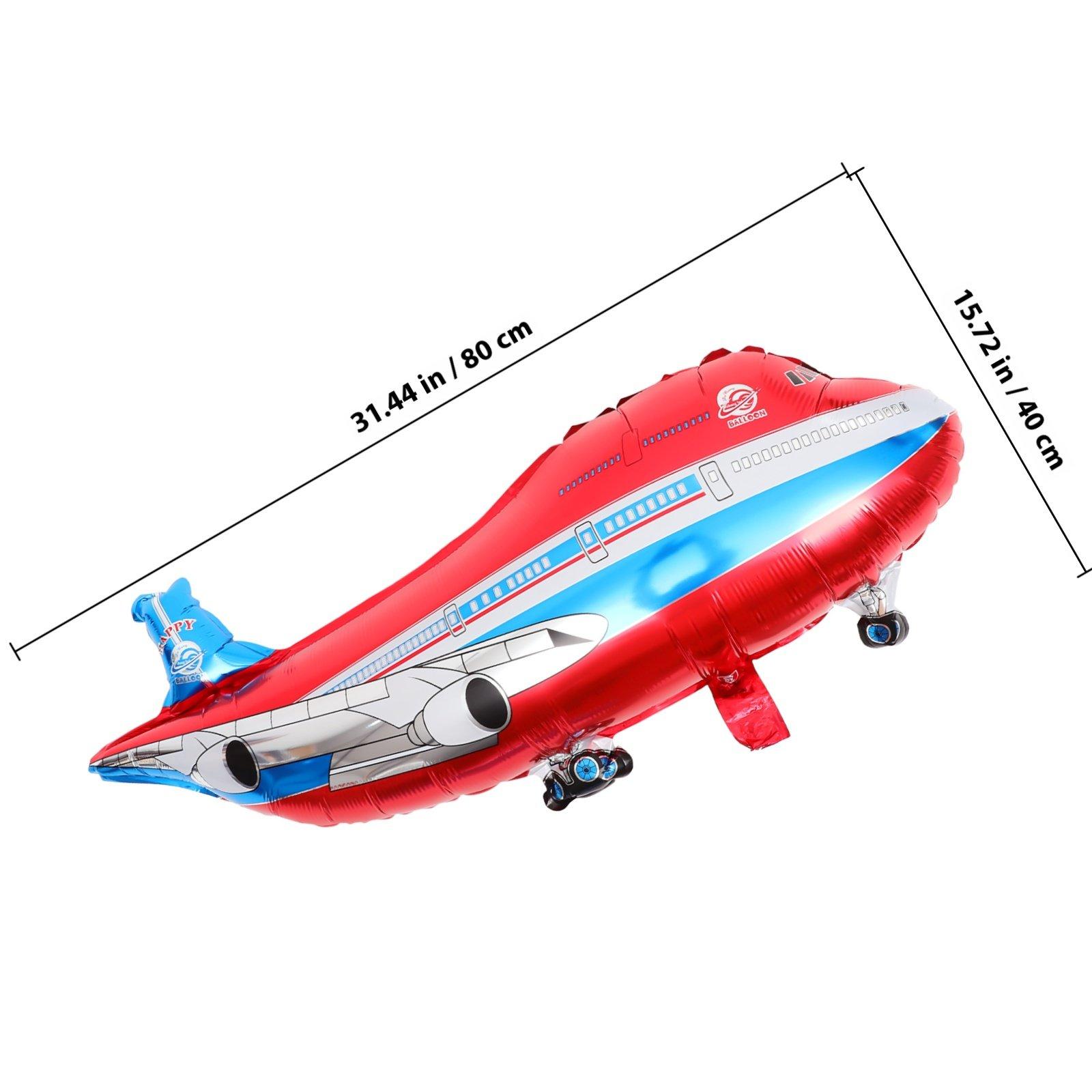 

10Pcs Aluminum Foil Airplane Balloons Blue 5 Lightweight Birthday Shower Party Decor Photo Props other