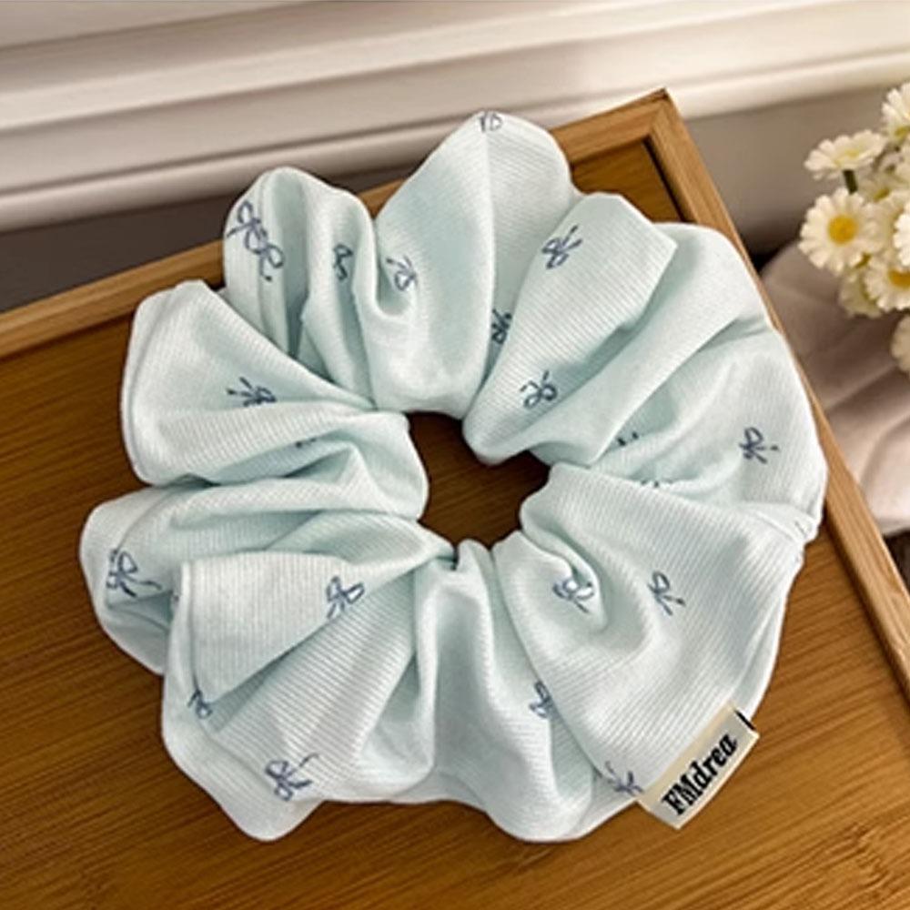 Handmade Blue Bow Hair Ties High Elasticity Hair Accessories Kawaii Hairband