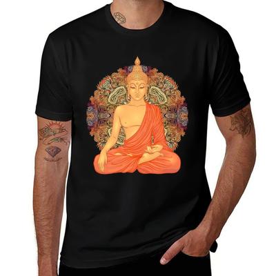 Golden Buddha  Mandala TShirt Quick Dry Fishing TShirt