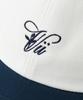 Bibeleude Embroidered Cotton Two-Tone Ball Cap 002 White & Navy