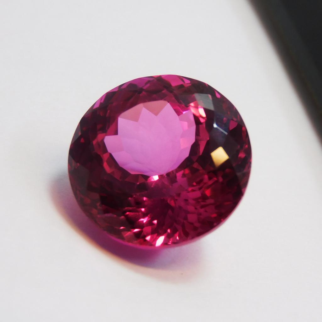Natural Pink Tourmaline Loose Gemstone Magnificent 30.35 Ct Round Cut October Birthday Birthstone