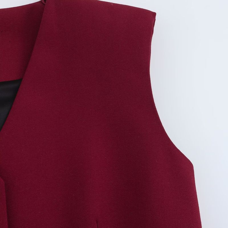 Kaslead New Women Clothes Western Style V-neck Sleeveless Vest Vest Trousers 2446797 2514797