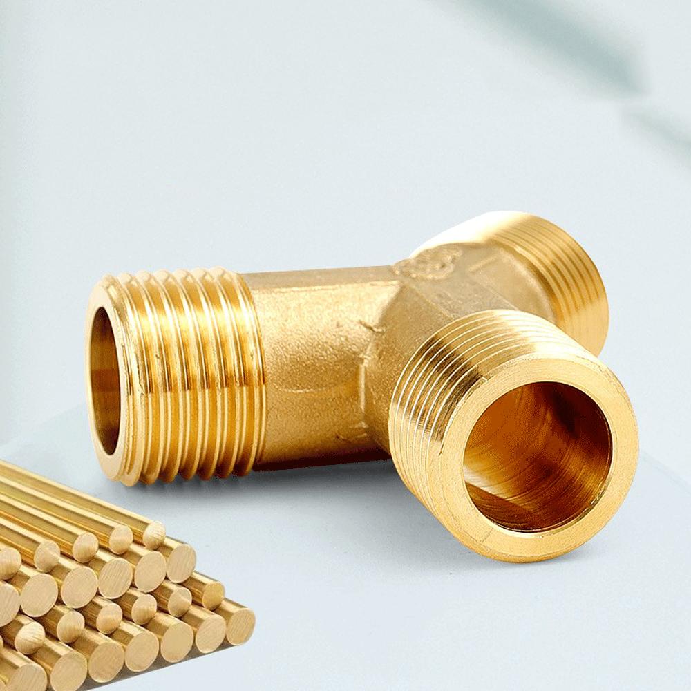 Raccordo a Y in ottone H58 Filettatura BSPP da 1/2" 3/4" Riduttore equalizzatore Giunto di unione ispessito Adattatore per acqua/gas Connettore