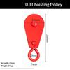 Heavy Duty Red Lifting Pulley High Load Capacity Light Weight Rust Resistant for Garage Workshop Goods Hoisting Work