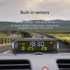 Digital Clock Auto Solar Powered Clock with Week Month Calendar Time Temperature Display Car Electronic Clock Wire Free