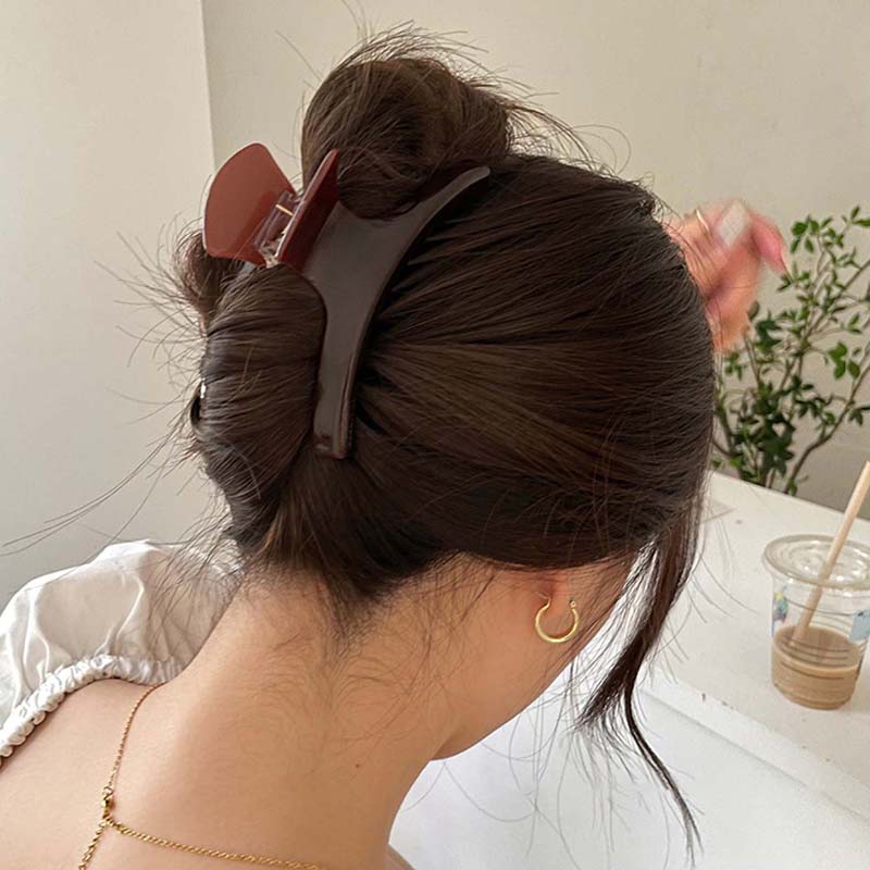 Modische Haarspange aus Acetat, koreanische Haarspangen mit Leopardenmuster für Frauen, große Haarnadel, Haifisch-Clip, Haar-Accessoires für weibliches Temperament