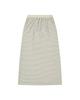The Museum Visitor Raw Edge Long Skirt (Light Gray)