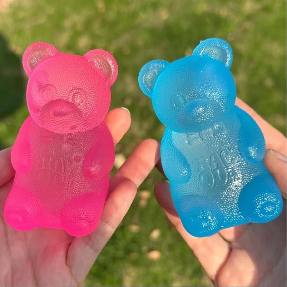 New Colourful Cute Bear Squeeze Toy Creative Toys Soft Simulated Transparent Slow-rebound Decompression Toy
