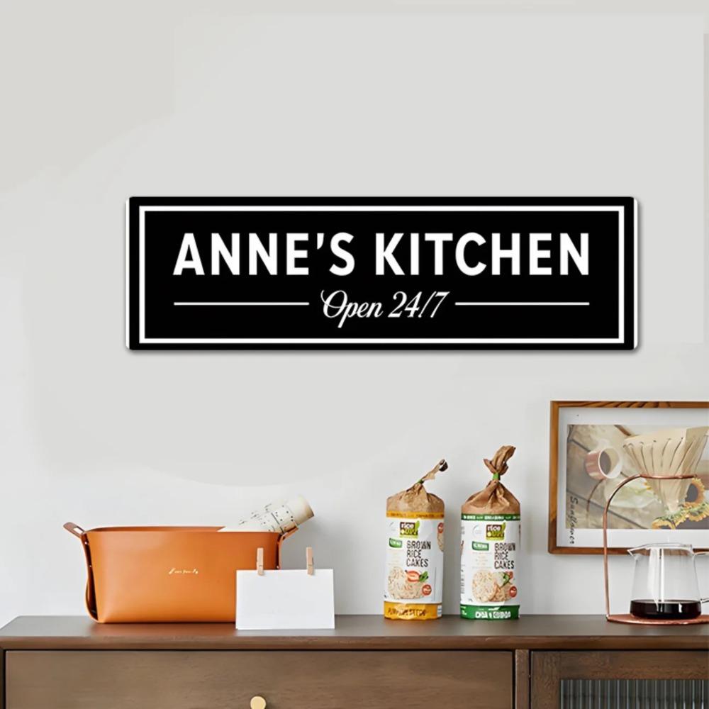 Personalized Vintage Kitchen Metal Sign Custom Aluminum Wall Decor Home Restaurant