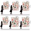 Christmas bell print curtains   pole bag curtains   Christmas decorations   daily home decorations   room decorations