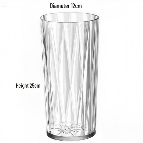 Acrylic Drop-Proof Transparent Cylinder Vase for Flower Arrangements