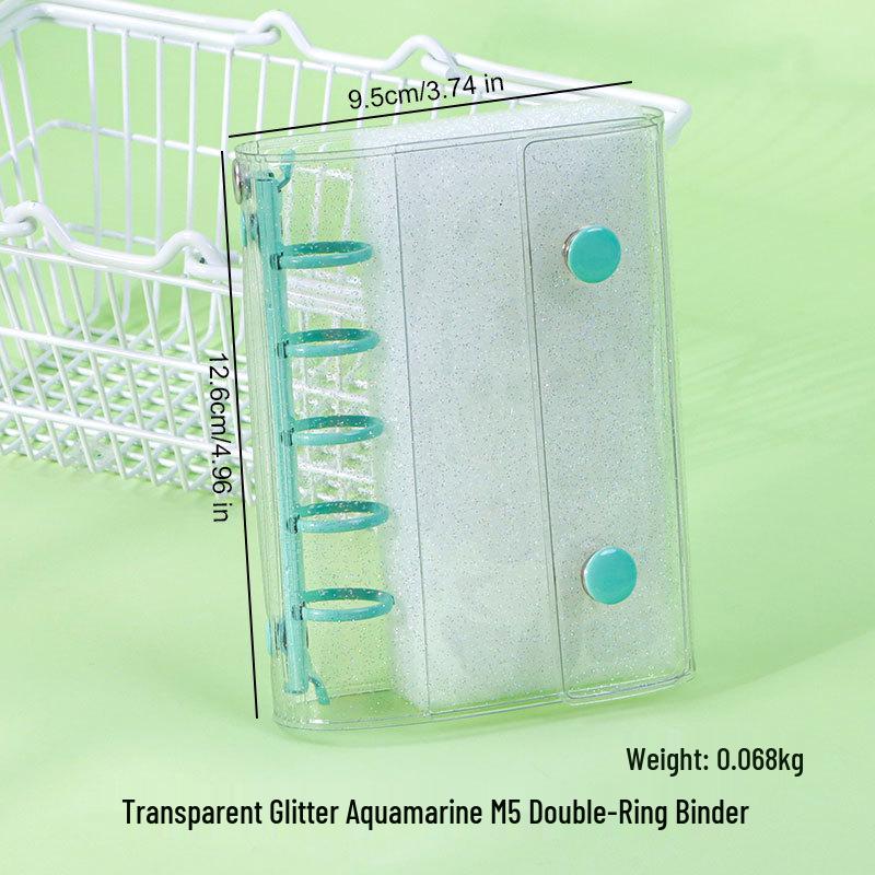 Macaron Color Tri-Fold Loose-Leaf Planner with Double-Buckle & Storage Pocket