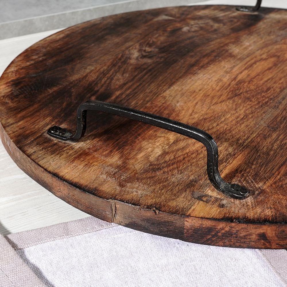 Deska do Serwowania Taca Patera Drewniana na Przekąski Wędliny Sery 39 cm