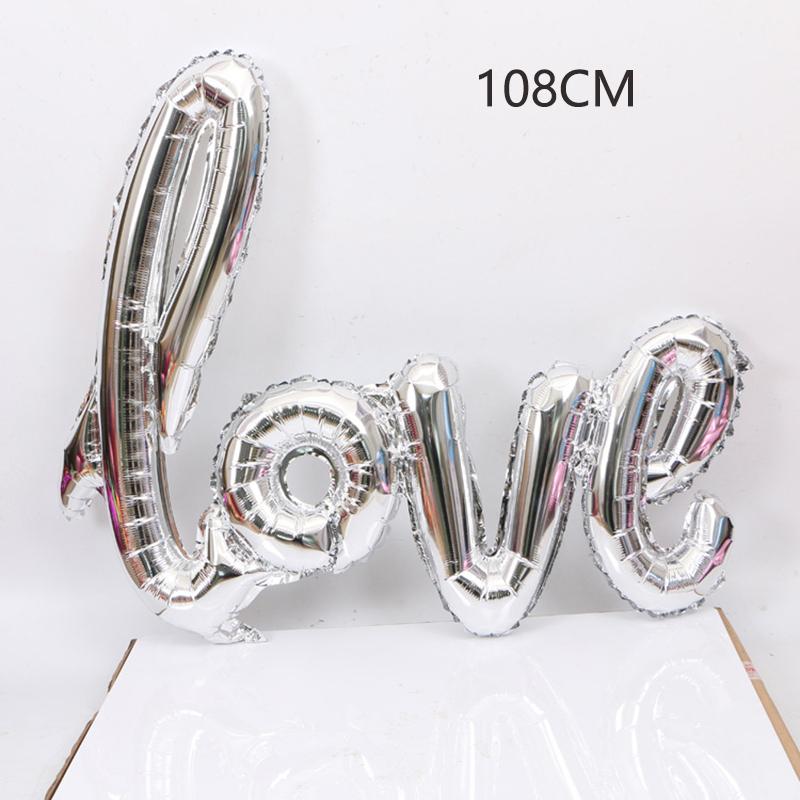 LOVE Letter Foil Balloon Lipstick Red Lip Foil Balloon Anniversary Wedding Valentine's Day Birthday Party Decoration Bridal Ball