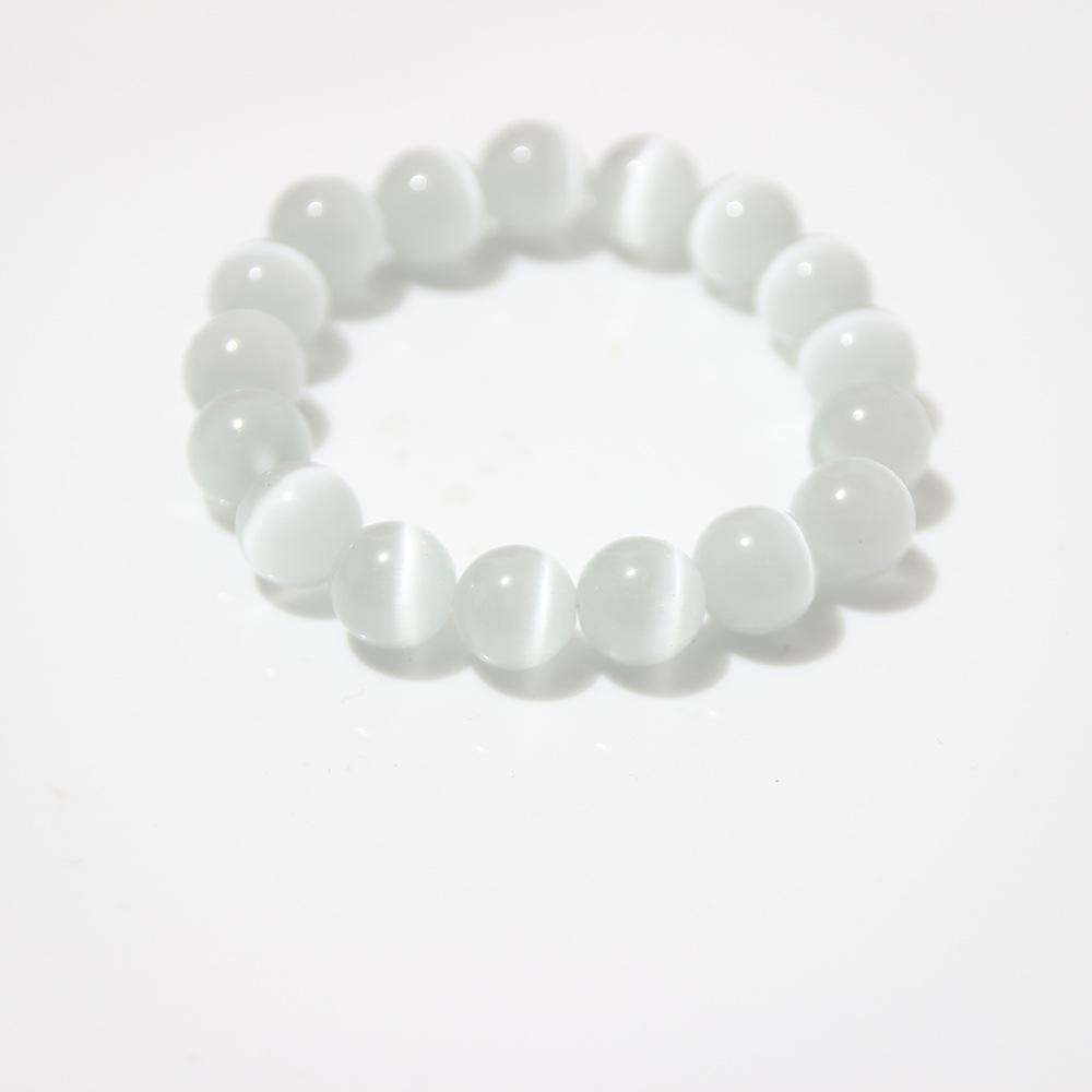 

Браслет «Кошачий глаз» небесно-голубого цвета: Круглые бусины, Летние кристальные украшения для женщин и мужчин