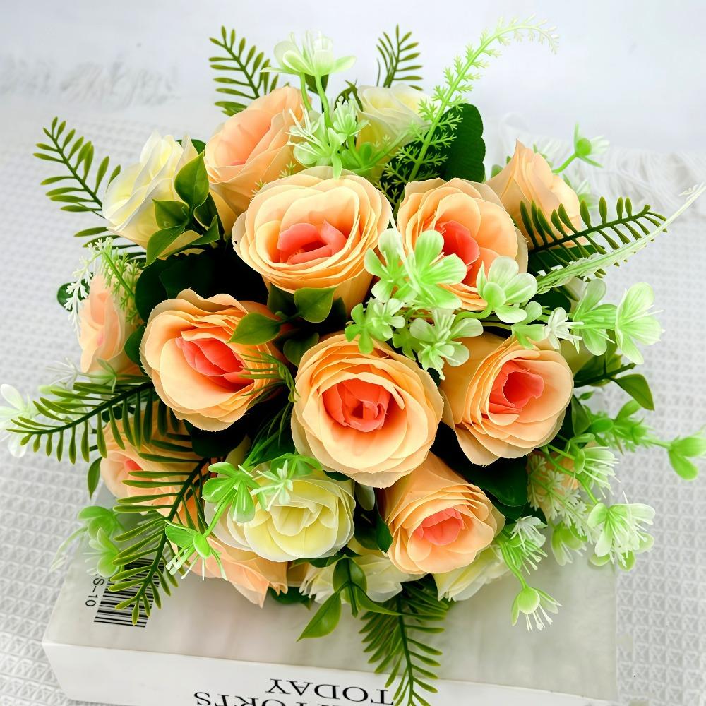 18 Testa Fiori Felice Riunione Reale 9 Colori Fotografia Foto Regalo Festa di San Valentino Fiori Mini Fiori di Rosa Decorativi