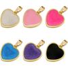 ZHUKOU Enamel Heart charms Women's Handmade DIY Jewelry Pendant Accessories Supplies Brass Jewelry materials VD1266