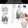 Halloween Ornaments 2D Acrylic Flat Ghostly Candlelight Decoration Spooky Night Light Ornaments for Desk Home Office Cafe