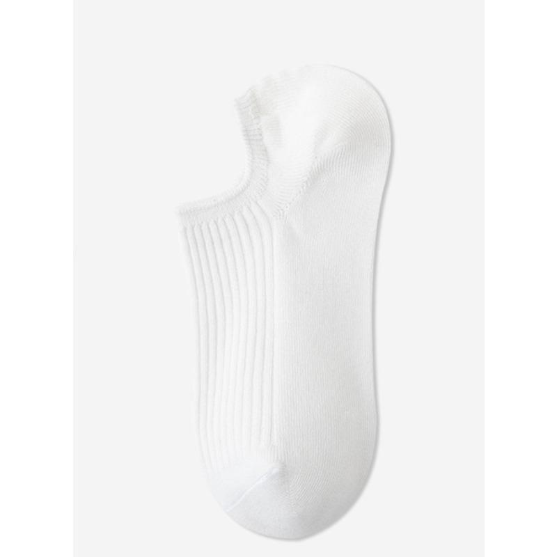 Spring and Summer Invisible Short Socks, Double-needle Solid Color Anti-pilling Cotton Socks, Business Socks