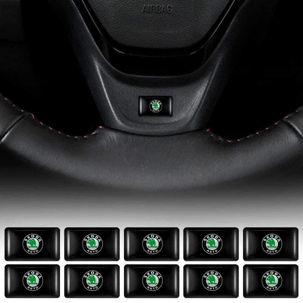 3D Epoxy Car Styling Decal Emblem Interior Decoration Sticker Auto Accessories For Skoda Octavia Fabia Scala Rapid Kamiq Kodiaq agh399