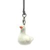 3D Cartoon Cute Duck & Goose Flocked Resin Pendant Keychain
