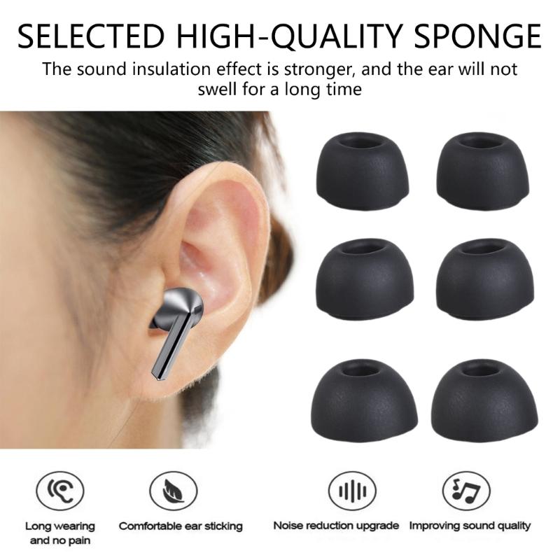 Silicone Ear Tips Earbuds Covers Set for Buds 3 Earphone 3Pairs Comfortable and Durability Designing