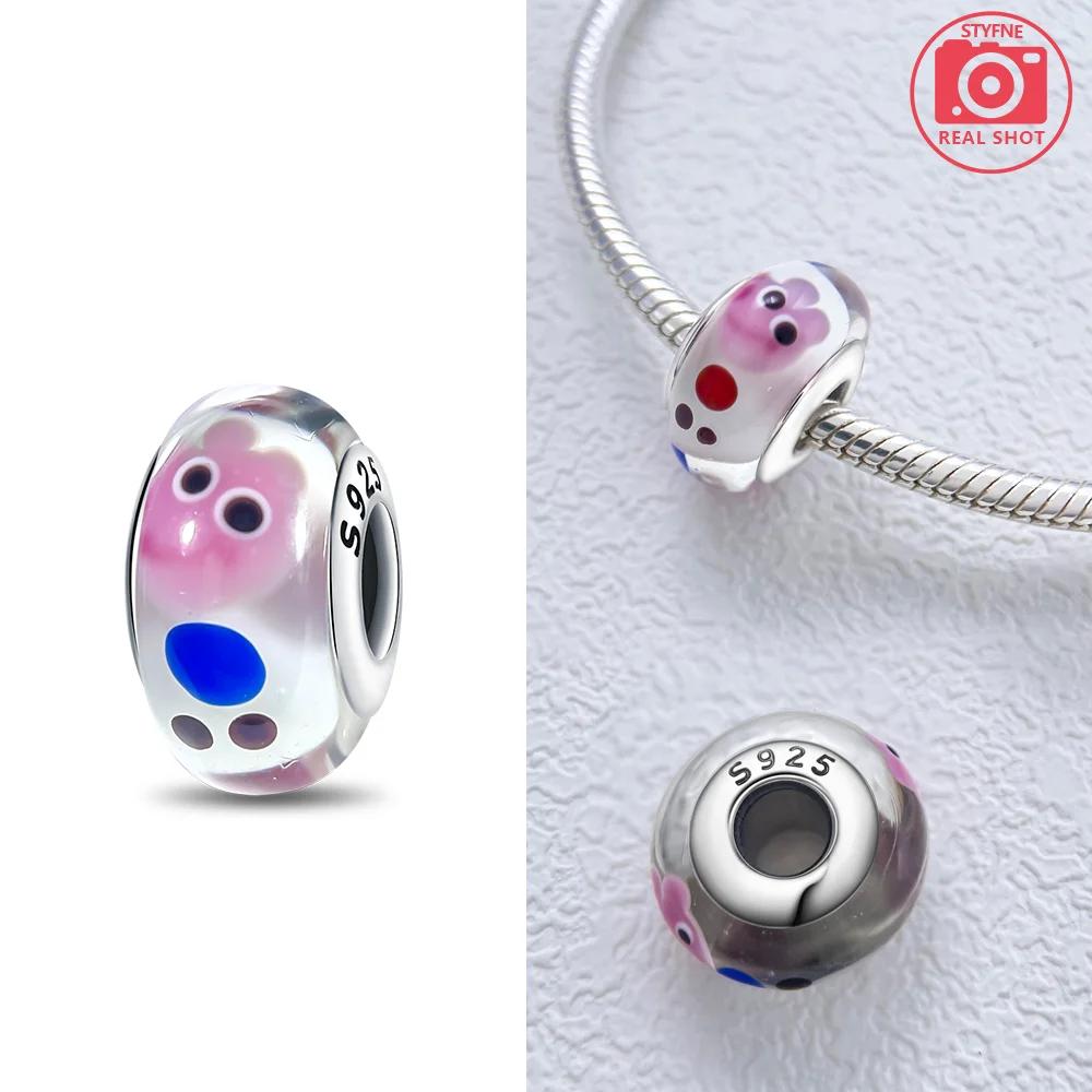 Authentic copper Bracelets Women Diy Gift Murano Jewellery Accessories Charm Bead Charms Bead Charms Flower Blue Star Shape Green Turtle Glass Bead Ch