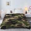 Camouflage Design Green and Black Pattern Blanket Blanket Soft Fuzzy Microfiber Plush Fleece Throw Blanket for Bed Couch