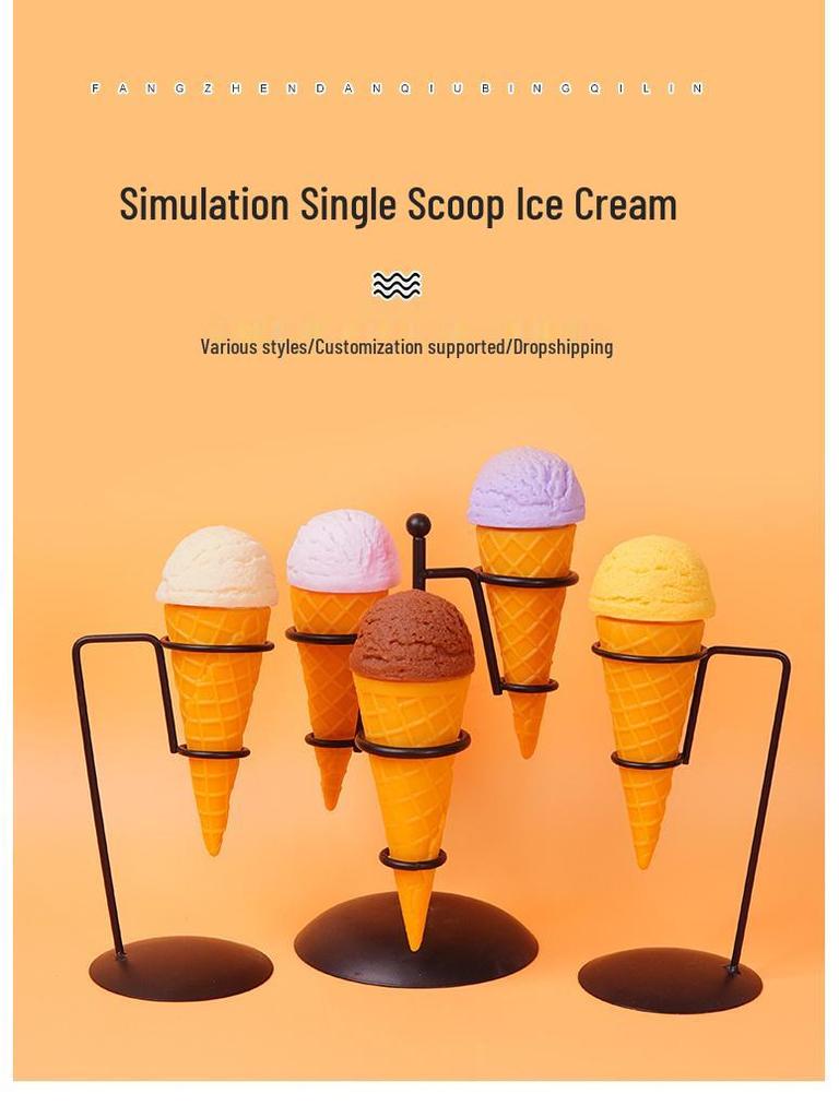 Creative DIY Ice Cream Cone Model Toy - Fun Dessert Decoration Prop