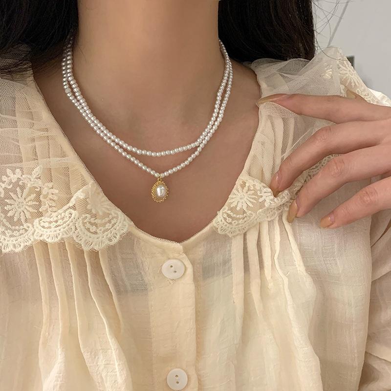 Elegant  Bead Chain Necklace Bowknot Heart Butterfly Zircon Choker for Women Fashion Accessories Jewelry