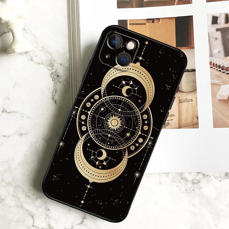 

Galaxy Moon Stars Phase Totem Art Phone Case For iPhone 17 16 14 13 12 11 15 Pro Max Plus 12 13 Mini 16e 17 Air Cover Coque iPhone 13