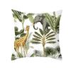 New Tropical Plant Print Pillowcase Summer Peach Skin Cartoon Animal Home Cushion Living Room Cushion