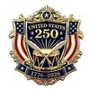 American Flag Brooches For Men And Women Craft Of Metal With Adjustable Ribbon Designs