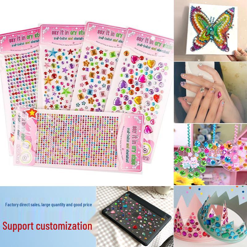 

Gem Crystal Diamond Acrylic Stickers - Creative Children s Reward and Decoration Set 850pcs 3mm
