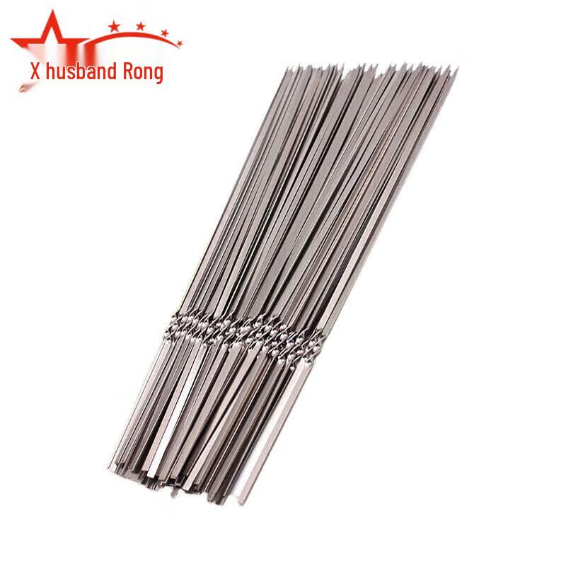 Flat Stainless Steel BBQ Skewers