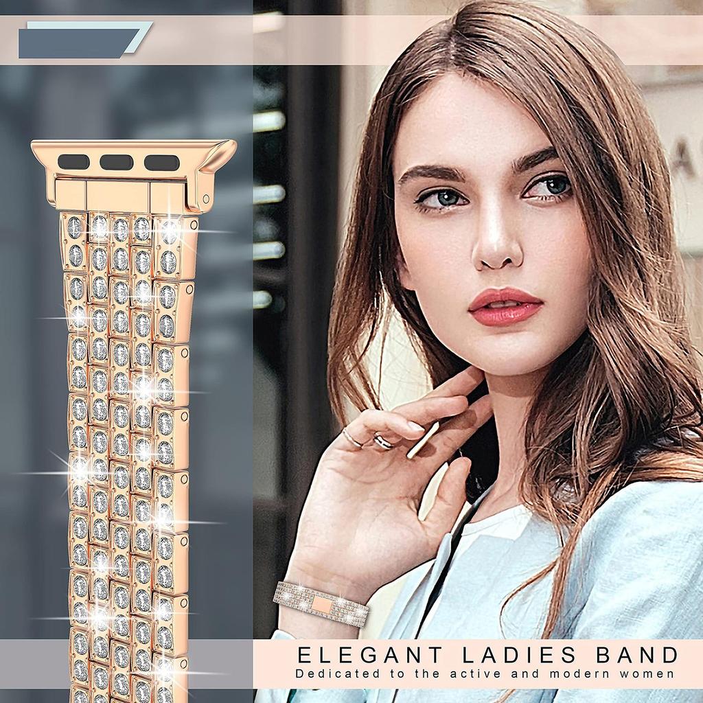 Correa+Funda de Diamantes Para Apple Watch Ultra 3 49mm 46mm 41mm 45mm 42mm 40mm 44mm Aleación de Zinc Pulsera Metálica para Mujer Para iWatch Series11 10 9 SE 8 7 6 5 4