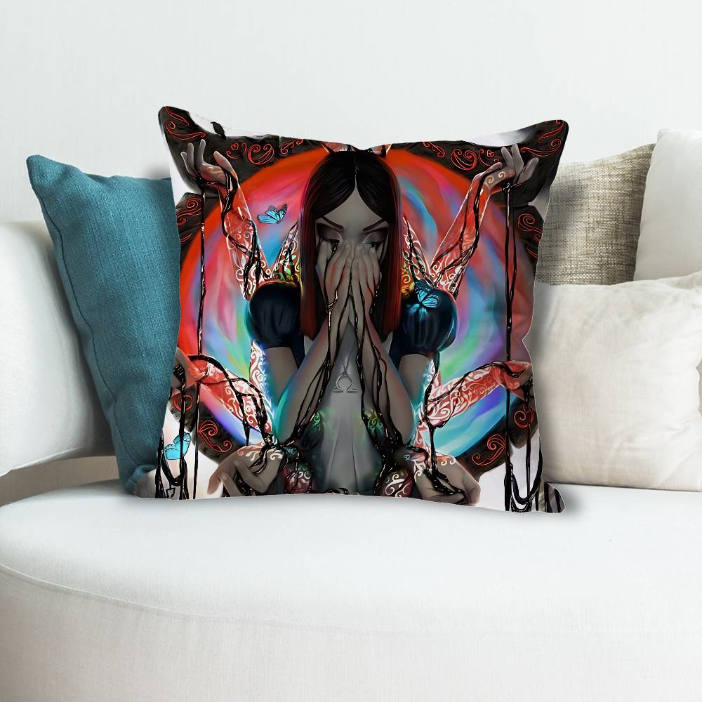 GAME AAlice MMadness Returns Various Sizes Square Pillow Case For Car Home Bedchamber Decor Custom Valentine Gift