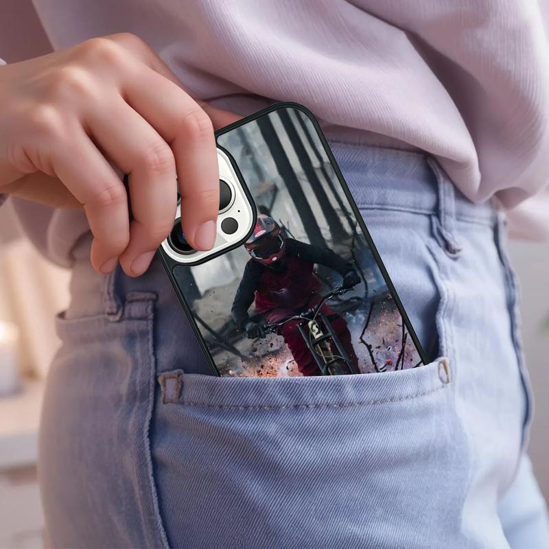 Downhill Mountain Biking Phone Case For iPhone 17 Air 15 16e 14 13 Pro Max Coque 12 11 Pro Max PLUS cover