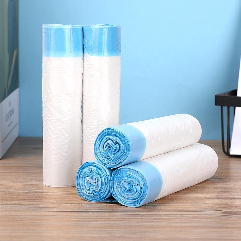 Large White Drawstring Garbage Bags, Thickened for Kitchens, Disposable with Automatic Closure, Free Shipping