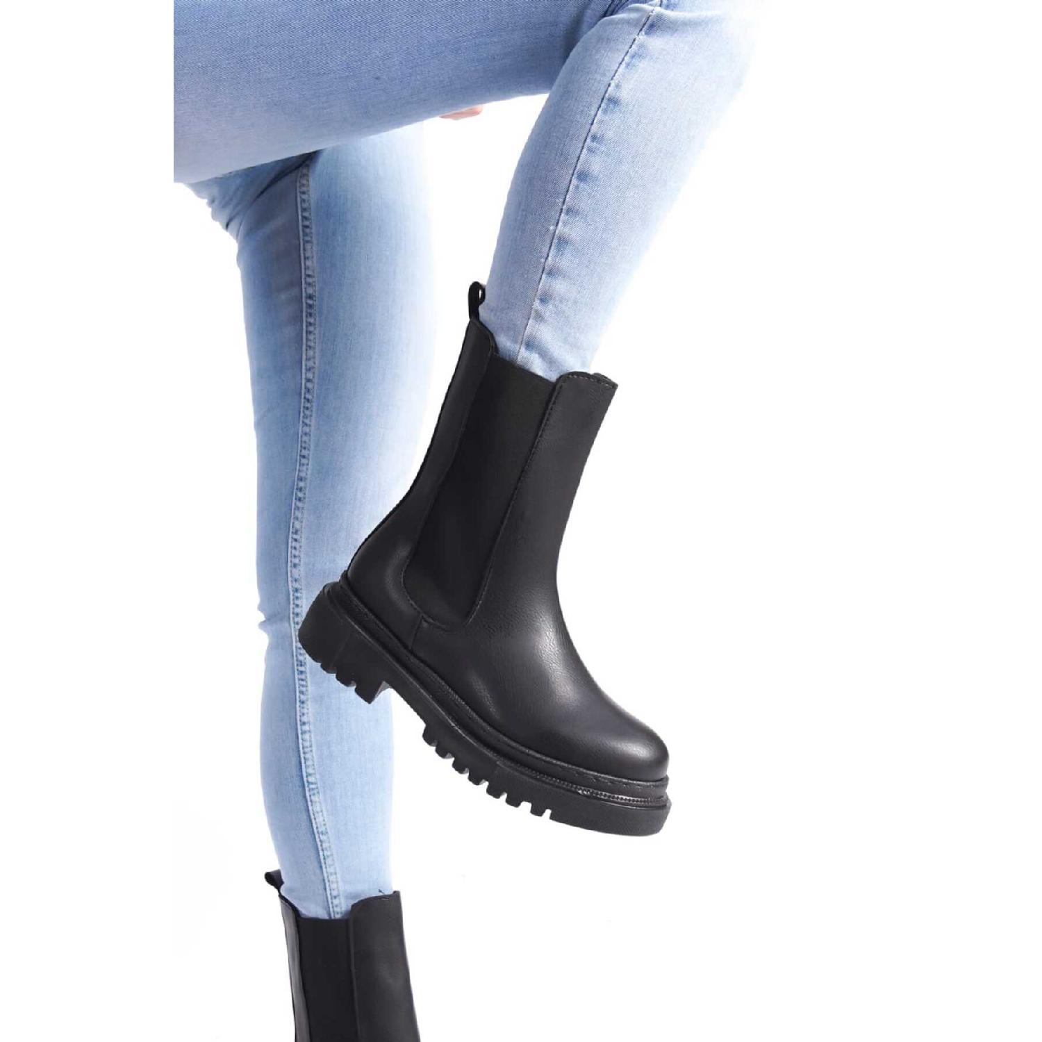 

Женские длинные эластичные водонепроницаемые ботинки на толстой подошве Wsb0282 36