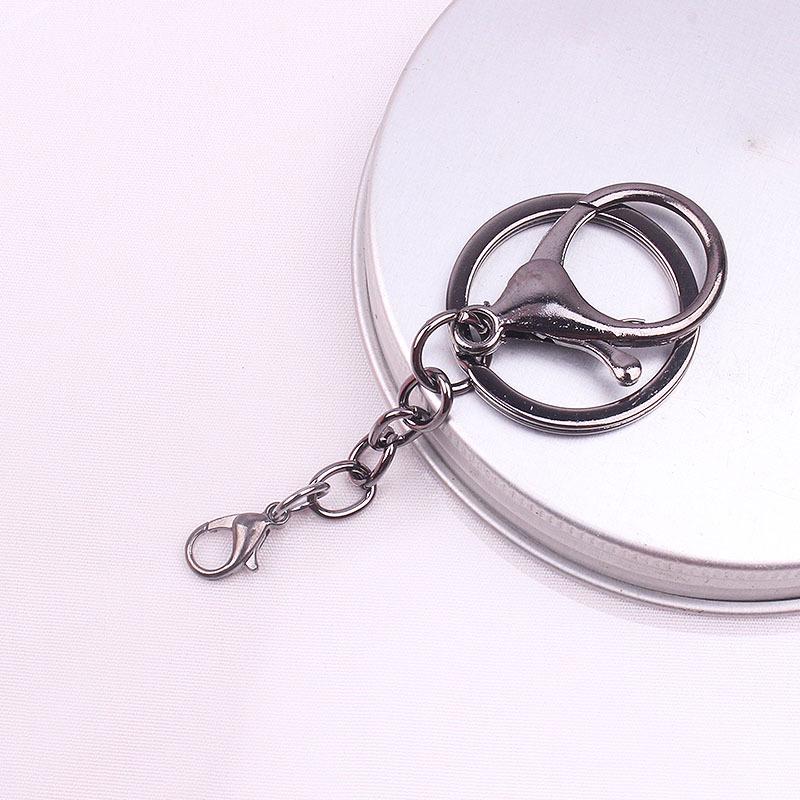 Keychain Ring Chain Metal Pendant Set: 302 Lobster Clasp, Colorfast, DIY Jewelry Accessories, Three-Piece.