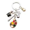 Creative Palette Keychain - Art Student's Mini Painting Board Pendant