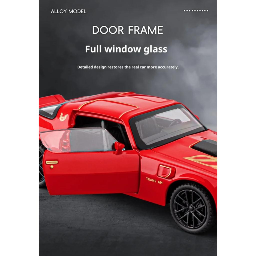 1/32 Pontiac Firebird Simulated Sound and Light Alloy Die-cast Car Model Supercar Car Model Children's Toy Car Ornaments