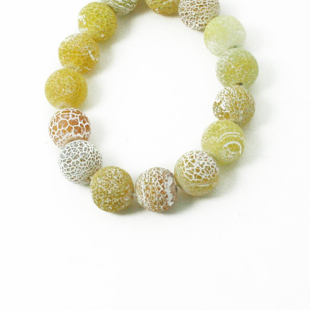 Natural Stone Frost Crab Colorful Carnelian Round Loose Beads 6 8 10 12 14MM For Jewelry Making