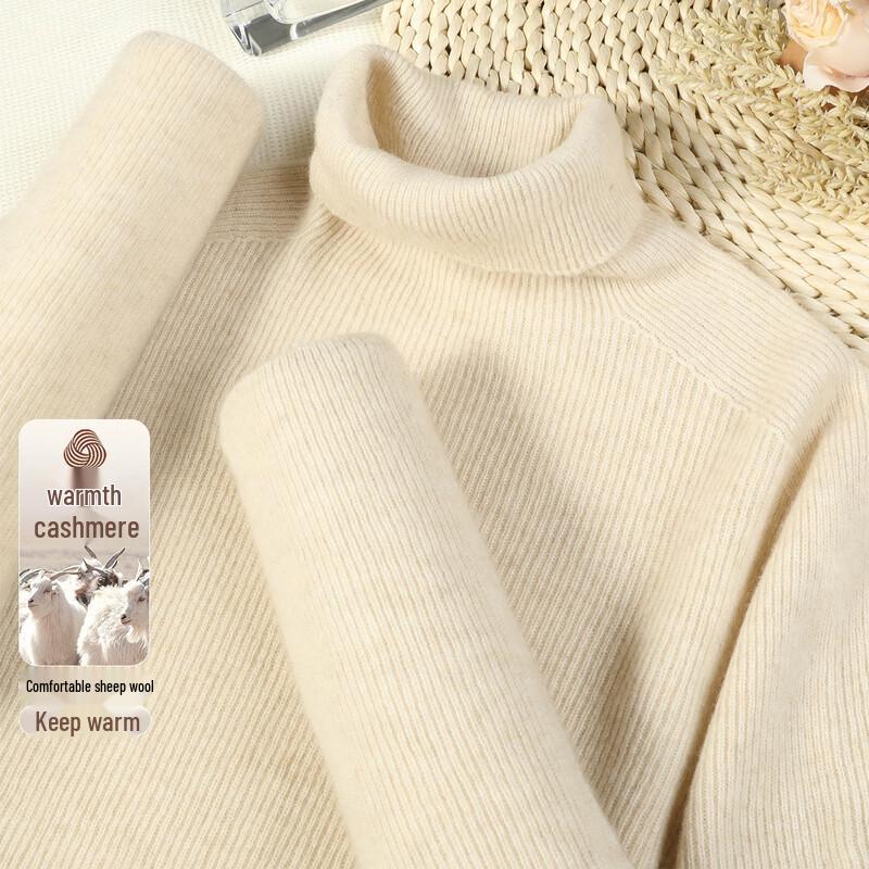 SNOWFLYING Женский свитер с высоким воротником из 30% кашемировой смеси L