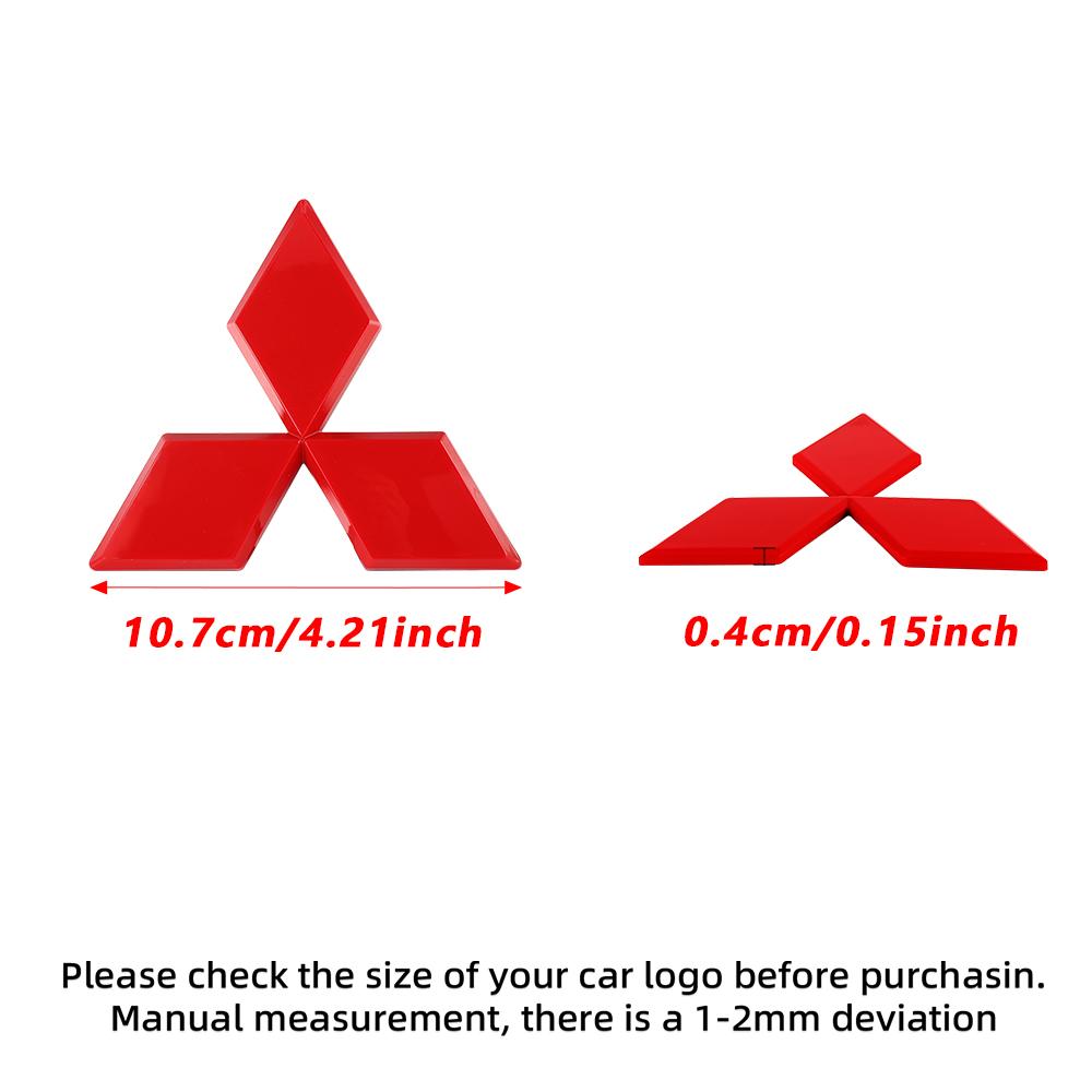 Car Logo Front Rear Stickers Decoration Badge Accessories For Mitsubishi 9 Ralliart ASX L200 Colt Outlander Pajero Lancer Cross
