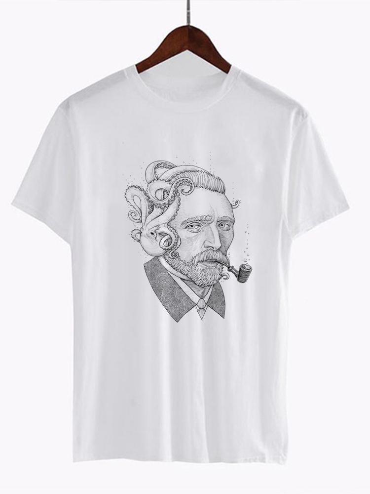Unisex Van Gogh Van Goghing Van Gone Meme Funny T Shirt Hipsters Cute Tee z nadrukiem