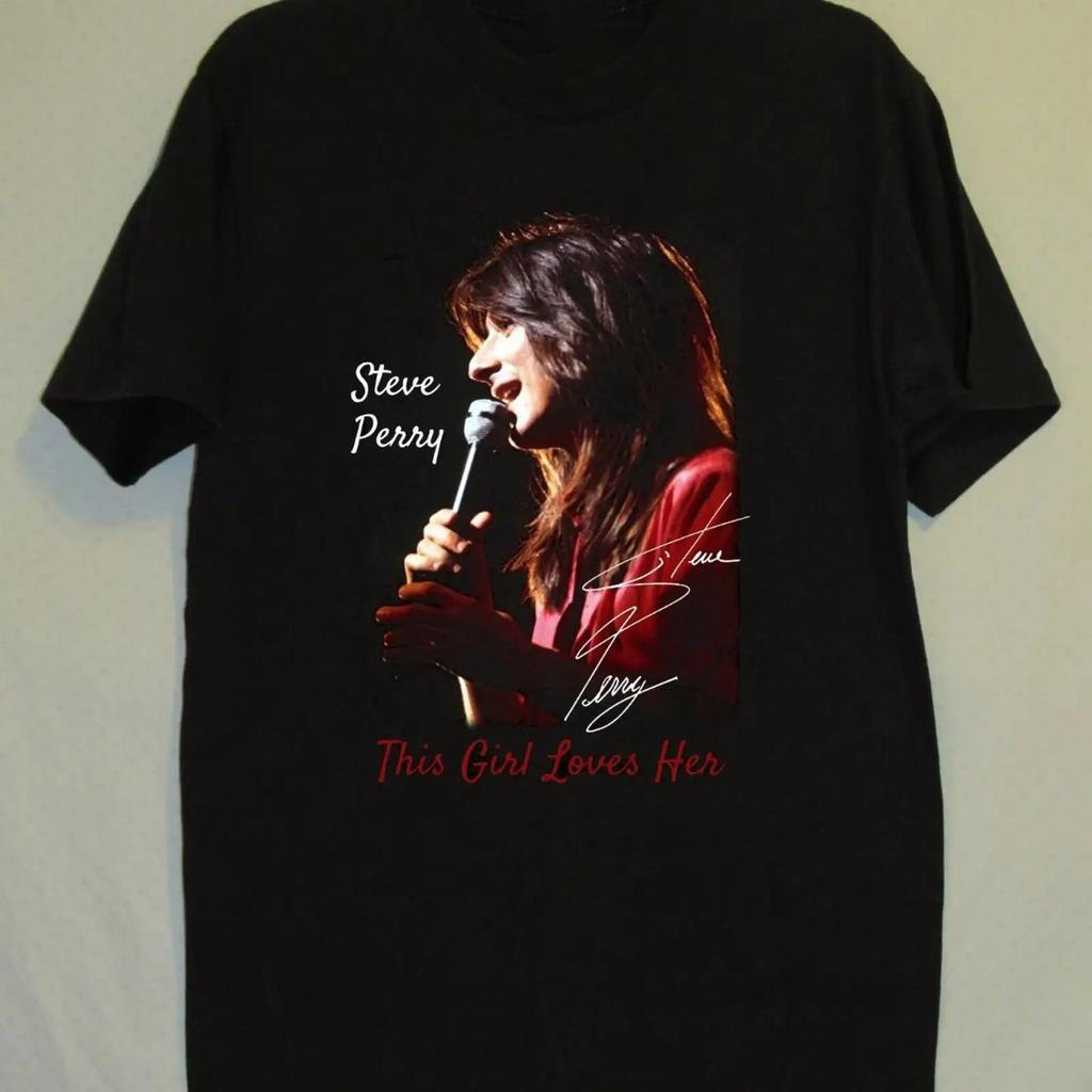 This Girl Loves Her Steve Perry Signature T Shirt Konzert S 5xl R142 Vintage Washed Graphic Fashion Versatile Designer Clothes