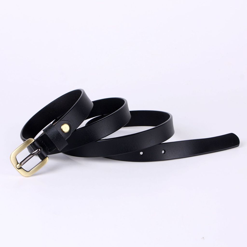 Genuine Leather Waist Belt For Women And Men With Square Buckle Casual Style For Outdoor Wear